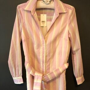 Kookai Paris Mini lavender shirt dress NWT